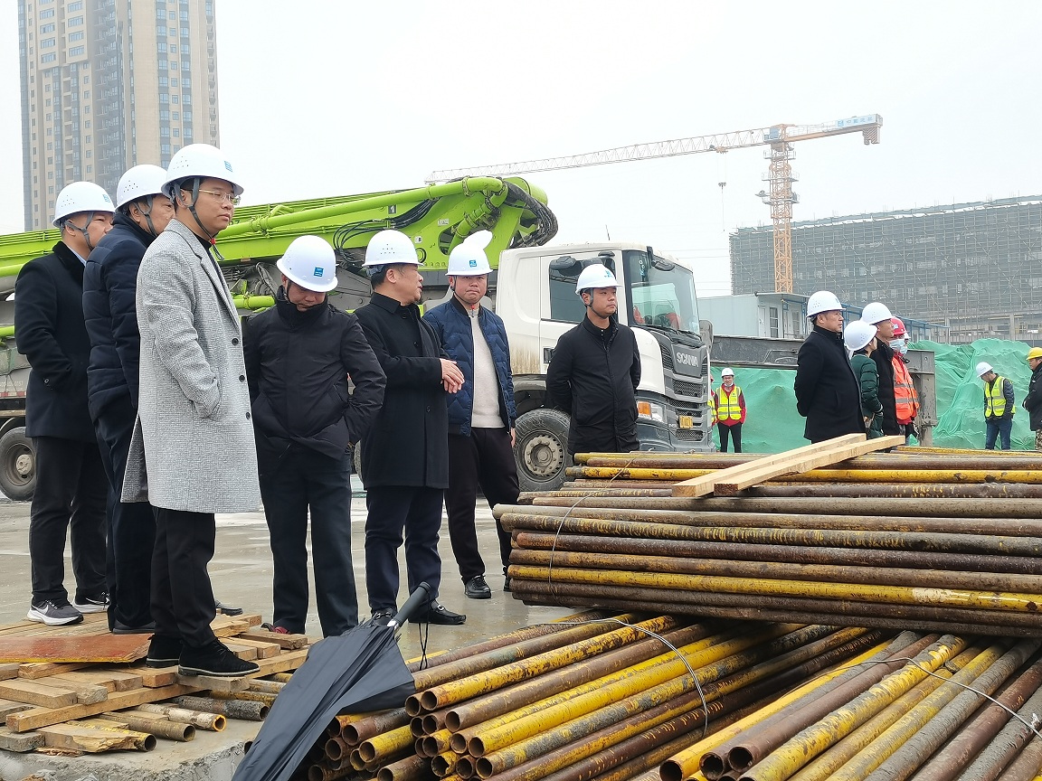 汇鑫集团总裁一行视察大冶医院项目进度(图4)
